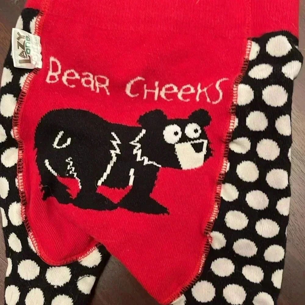 Lazy One Bear Cheeks black and white spots size 4T
